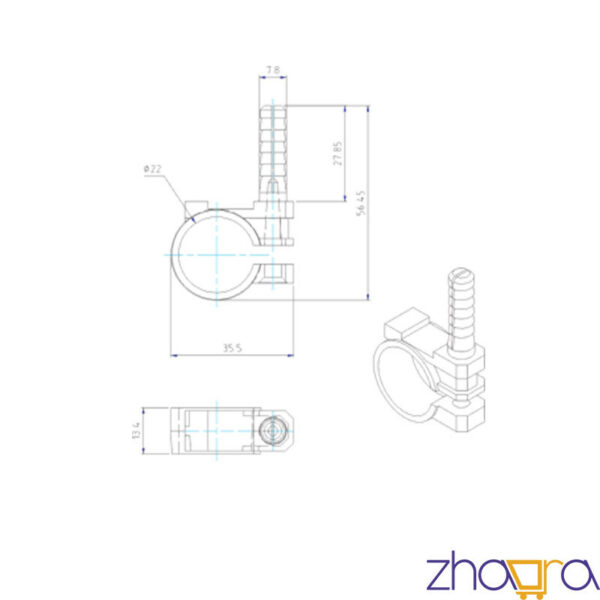 Cijevna obujmica 1/2˝ (Φ 20÷22)