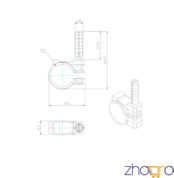 Cijevna obujmica 3/4˝ (Φ 25÷27)