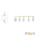 Rozetna za čelične cijevi Φ 6/4"