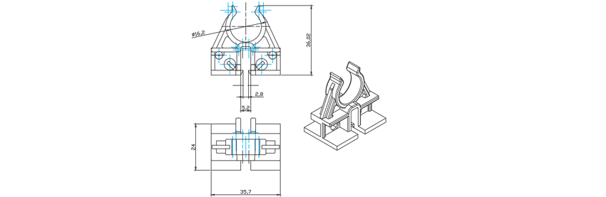 Armaturni držač ALUPE-X Φ20
